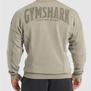 NWT Gymshark Oversized Heritage Washed Crewneck Sweatshirt in Utility Green, 3XL